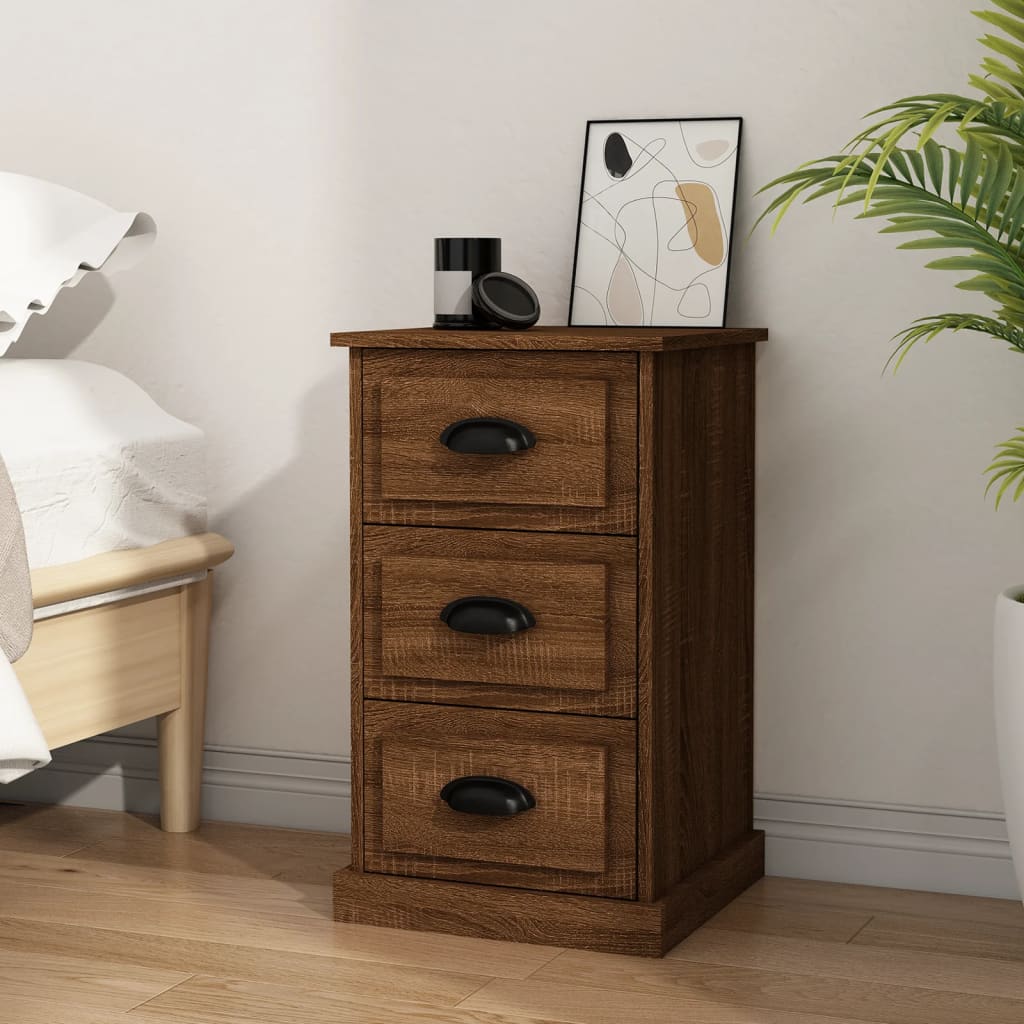 Bedside Cabinet 39X39X67 Cm Engineered Wood