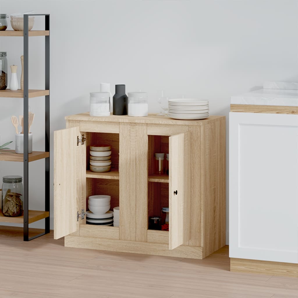 Sideboards 2 Pcs 37.5X35.5X67.5 Cm Engineered Wood