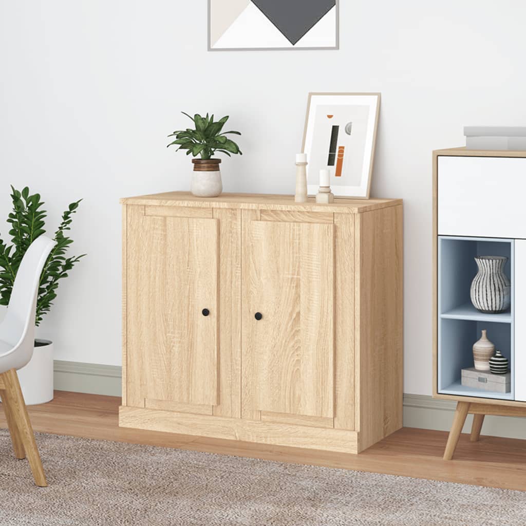 Sideboards 2 Pcs 37.5X35.5X67.5 Cm Engineered Wood