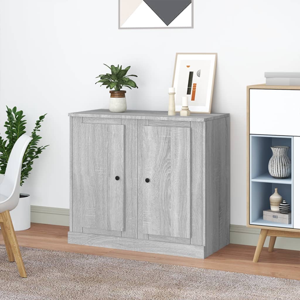 Sideboards 2 Pcs 37.5X35.5X67.5 Cm Engineered Wood