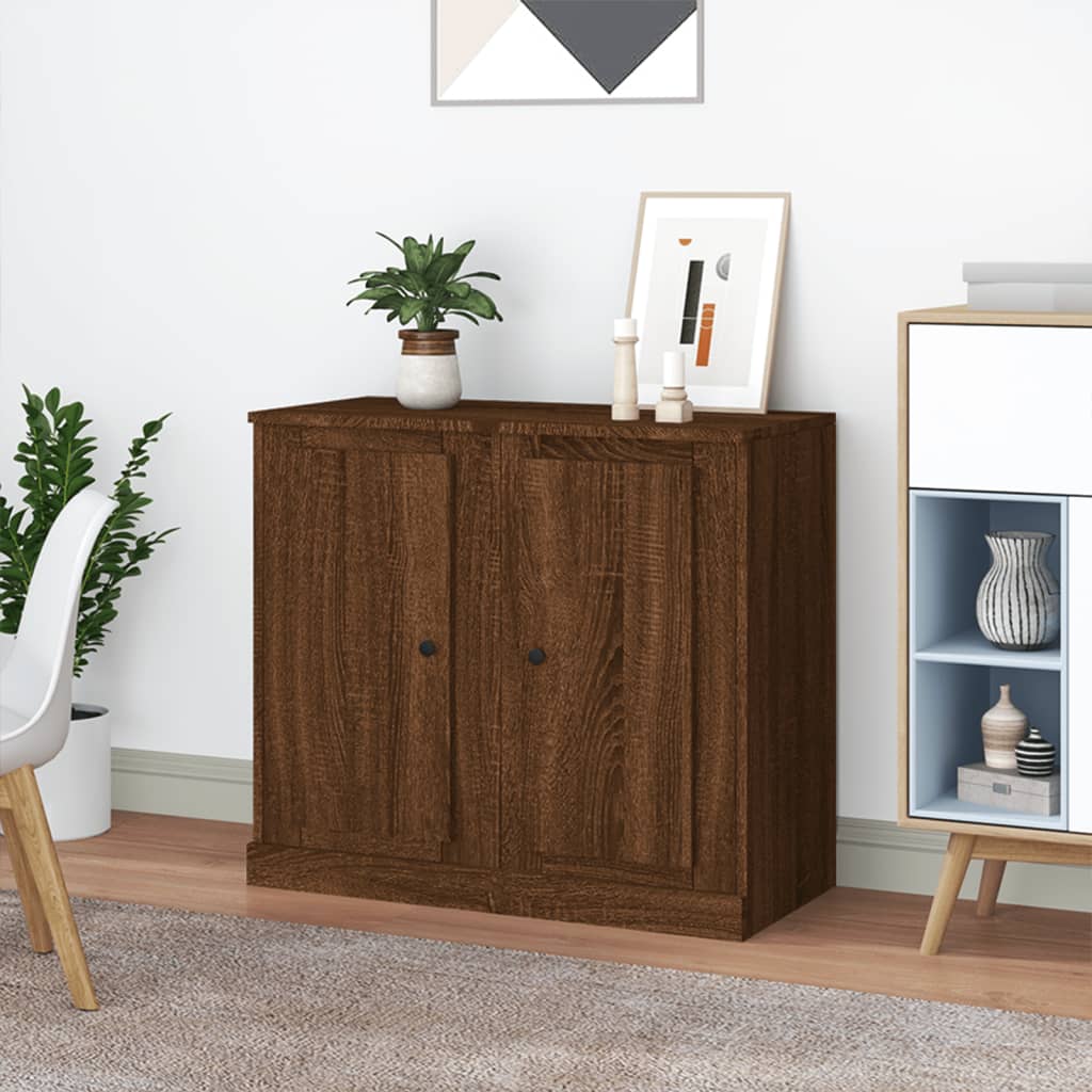 Sideboards 2 Pcs 37.5X35.5X67.5 Cm Engineered Wood