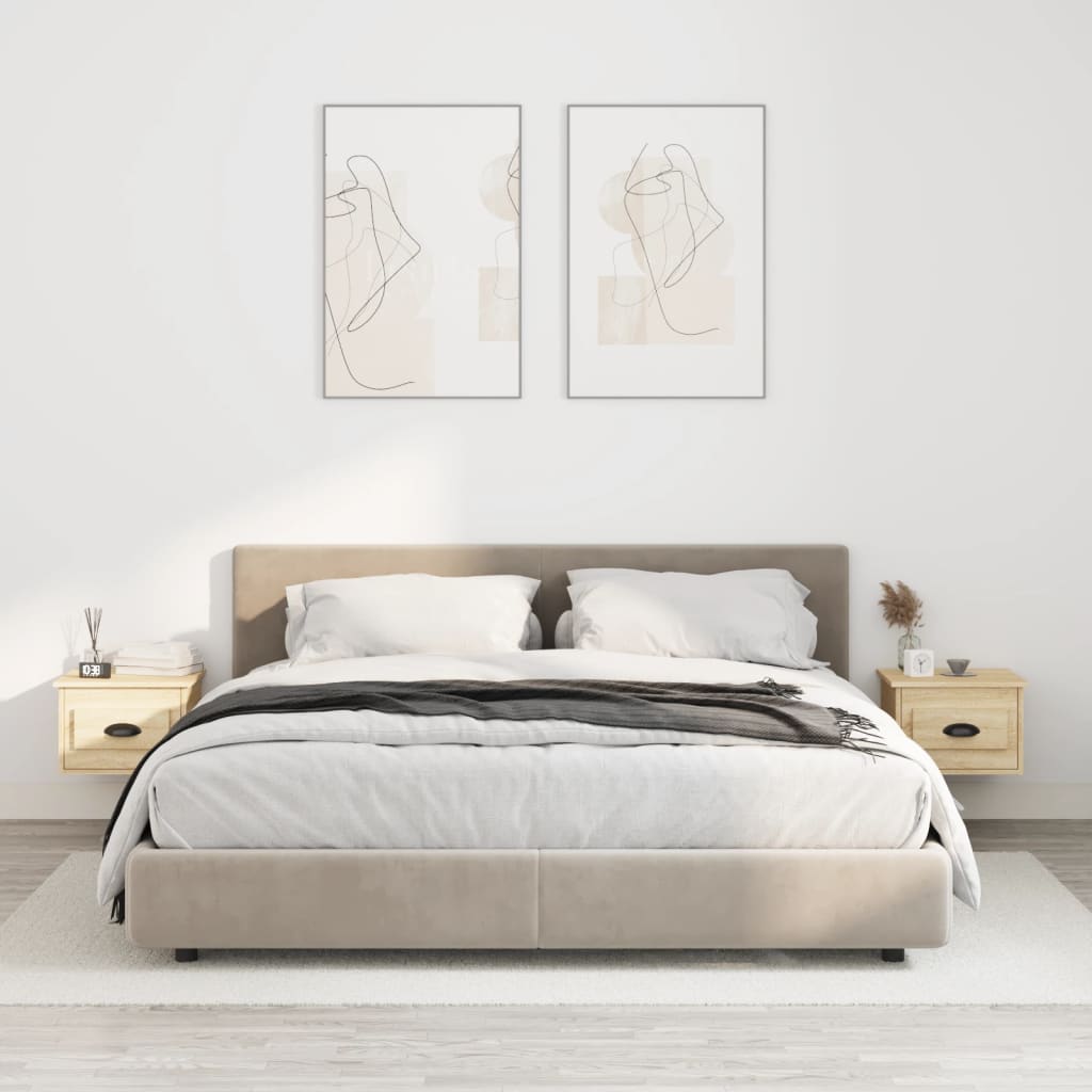 Wall-Mounted Bedside Cabinet 41.5X36X28Cm