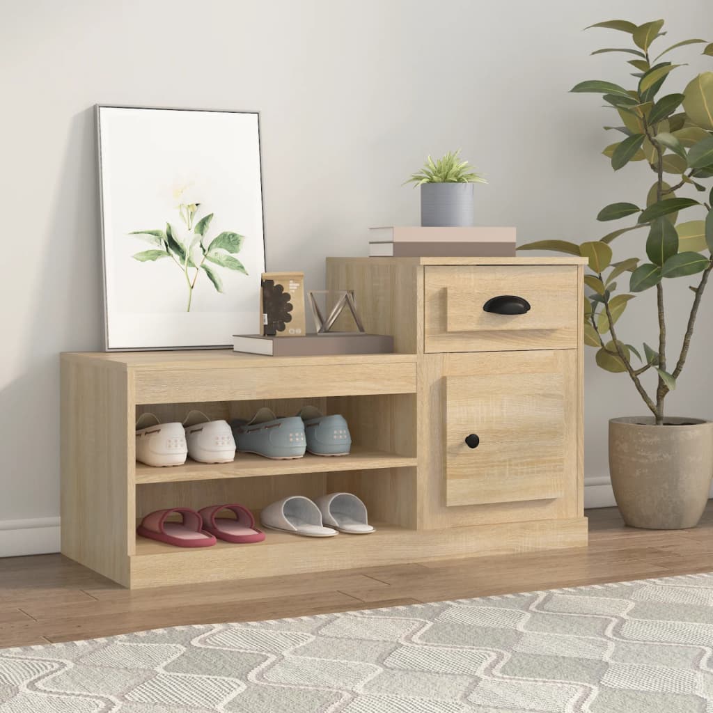 Shoe Cabinet 100X42X60 Cm Engineered Wood
