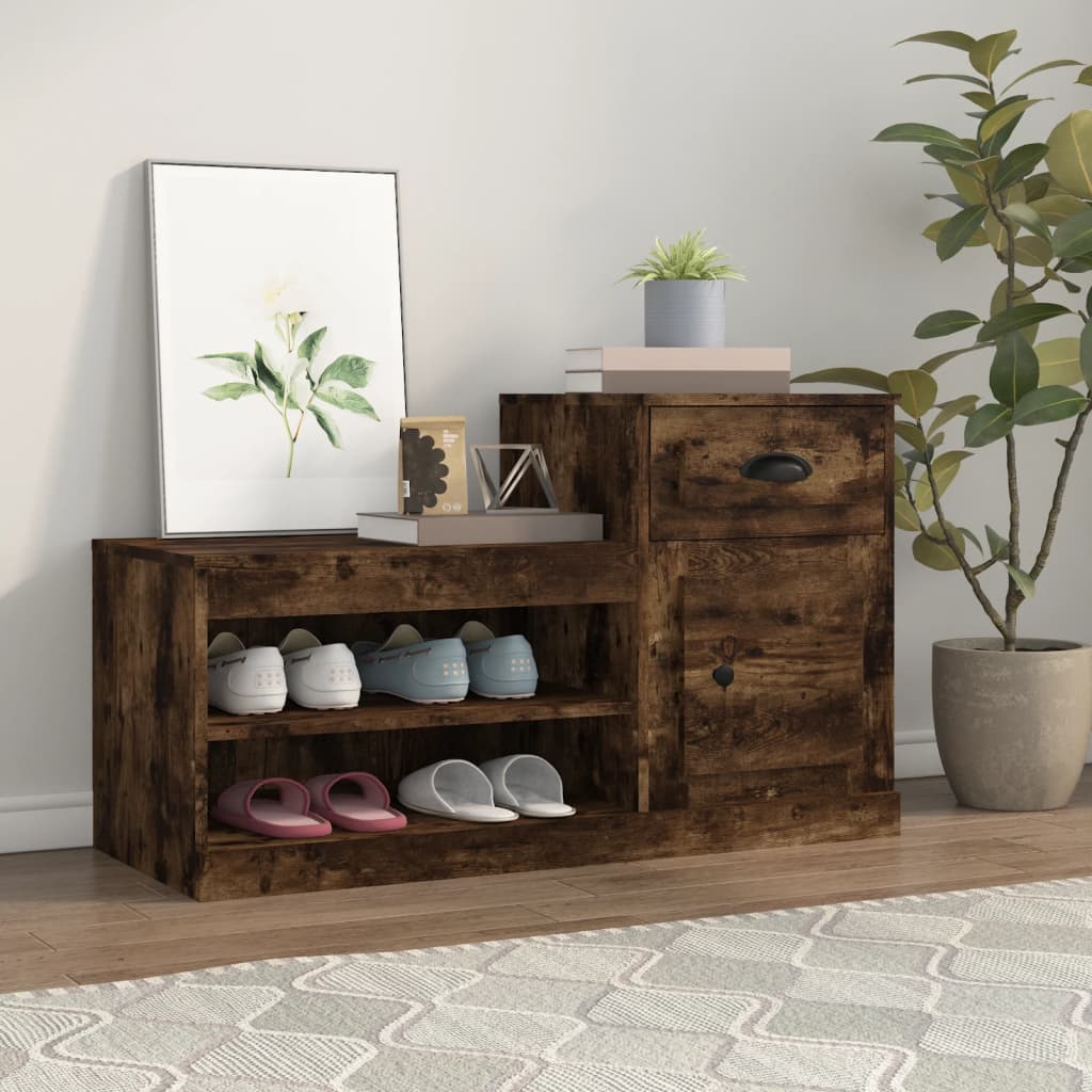 Shoe Cabinet 100X42X60 Cm Engineered Wood