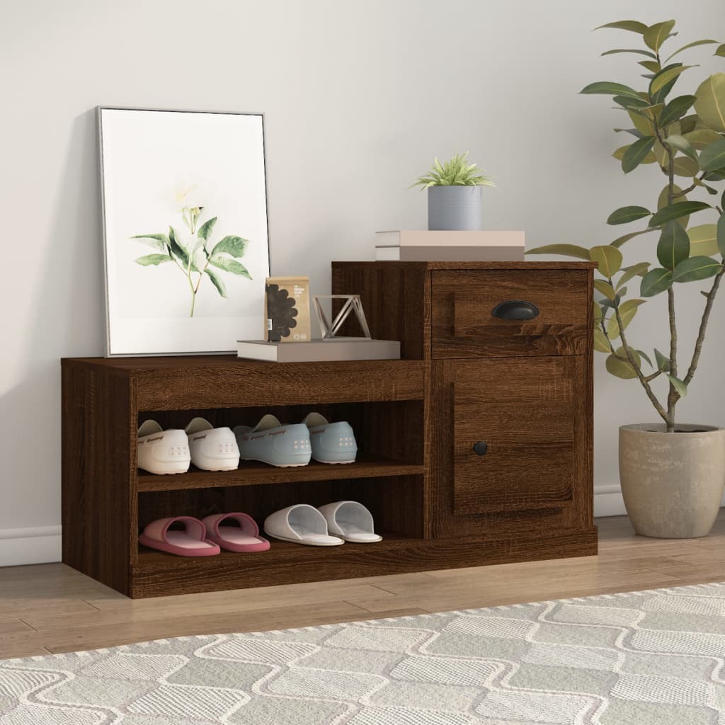 Shoe Cabinet 100X42X60 Cm Engineered Wood