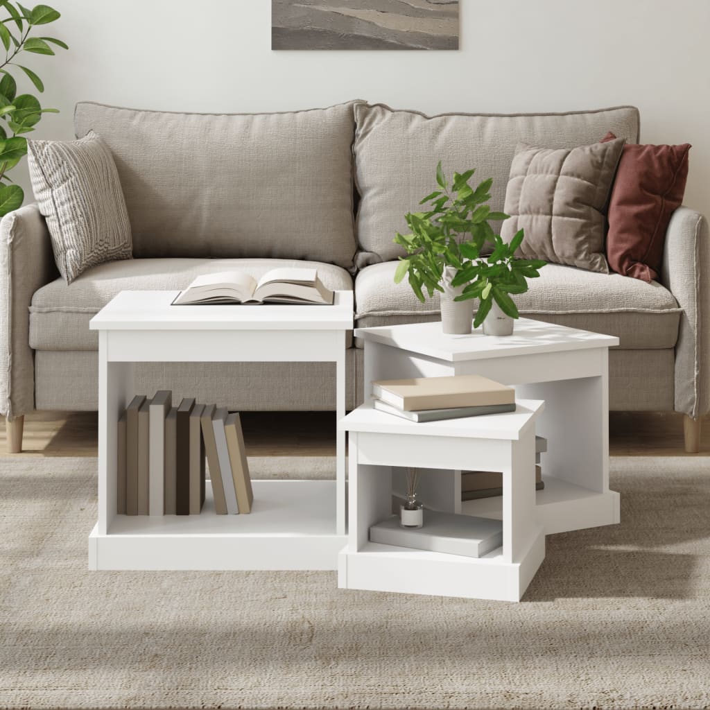 Coffee Tables 3 Pcs Engineered Wood