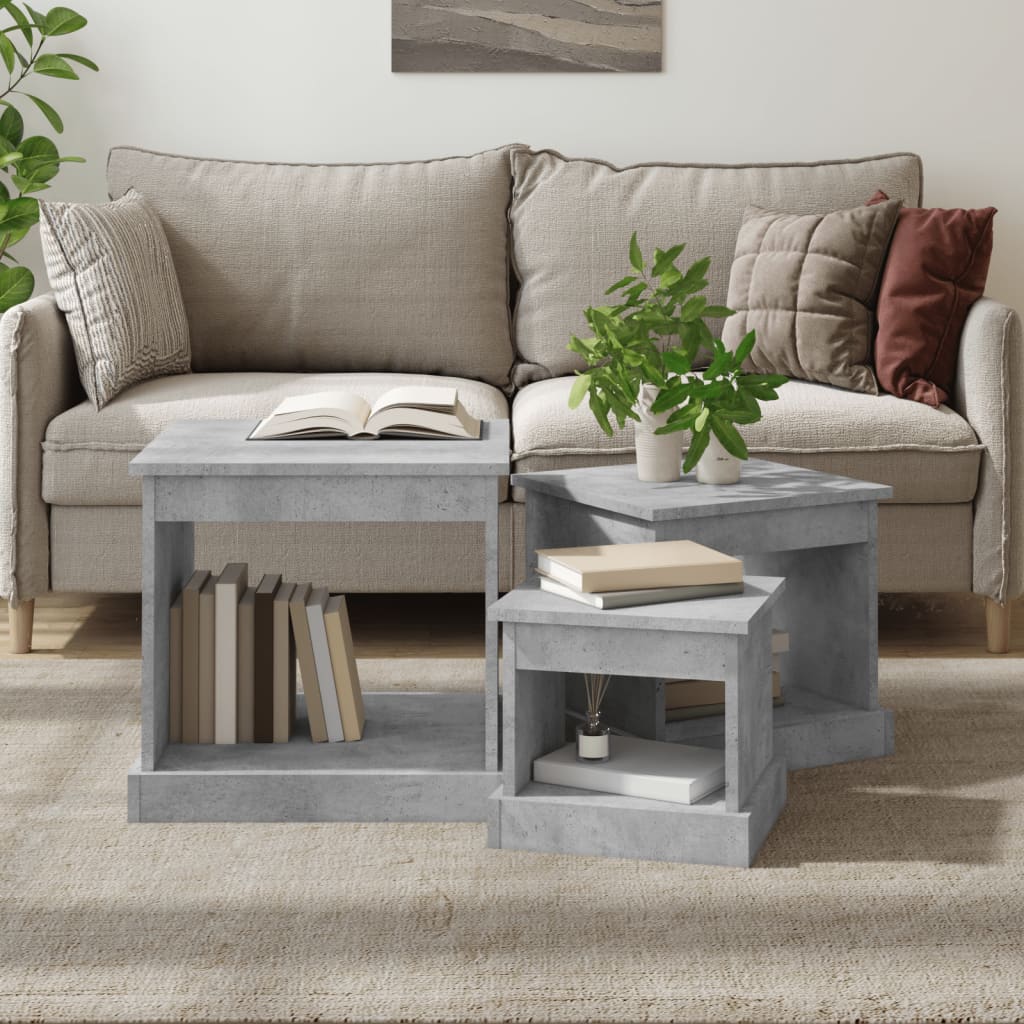 Coffee Tables 3 Pcs Engineered Wood