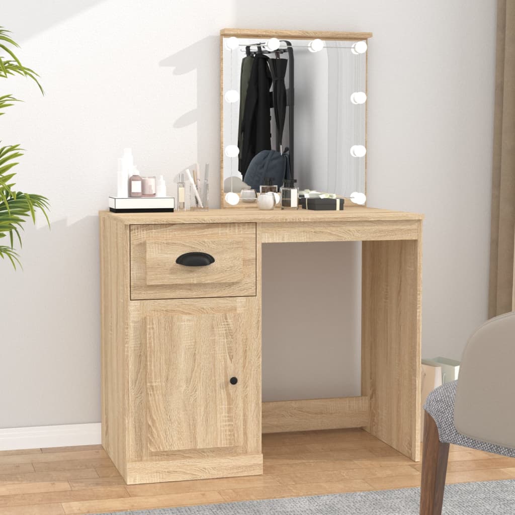 Dressing Table 90X50X132.5 Cm Engineered Wood