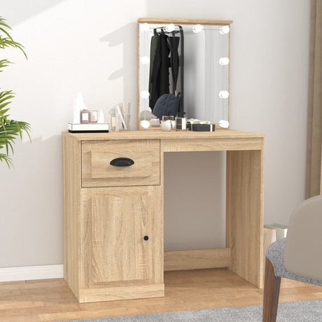Dressing Table 90X50X132.5 Cm Engineered Wood