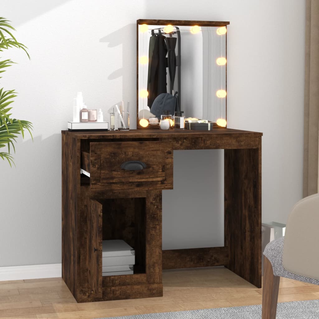 Dressing Table 90X50X132.5 Cm Engineered Wood