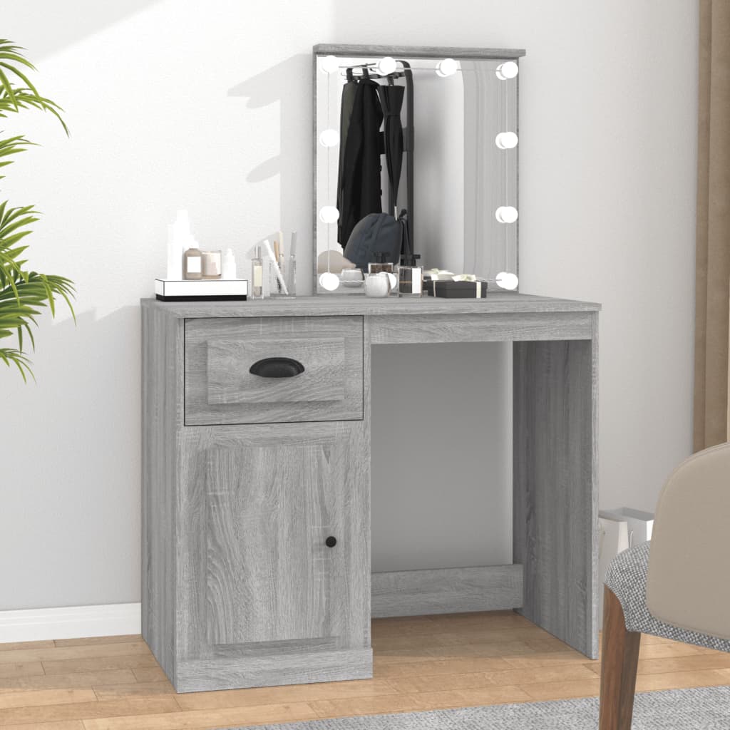 Dressing Table 90X50X132.5 Cm Engineered Wood