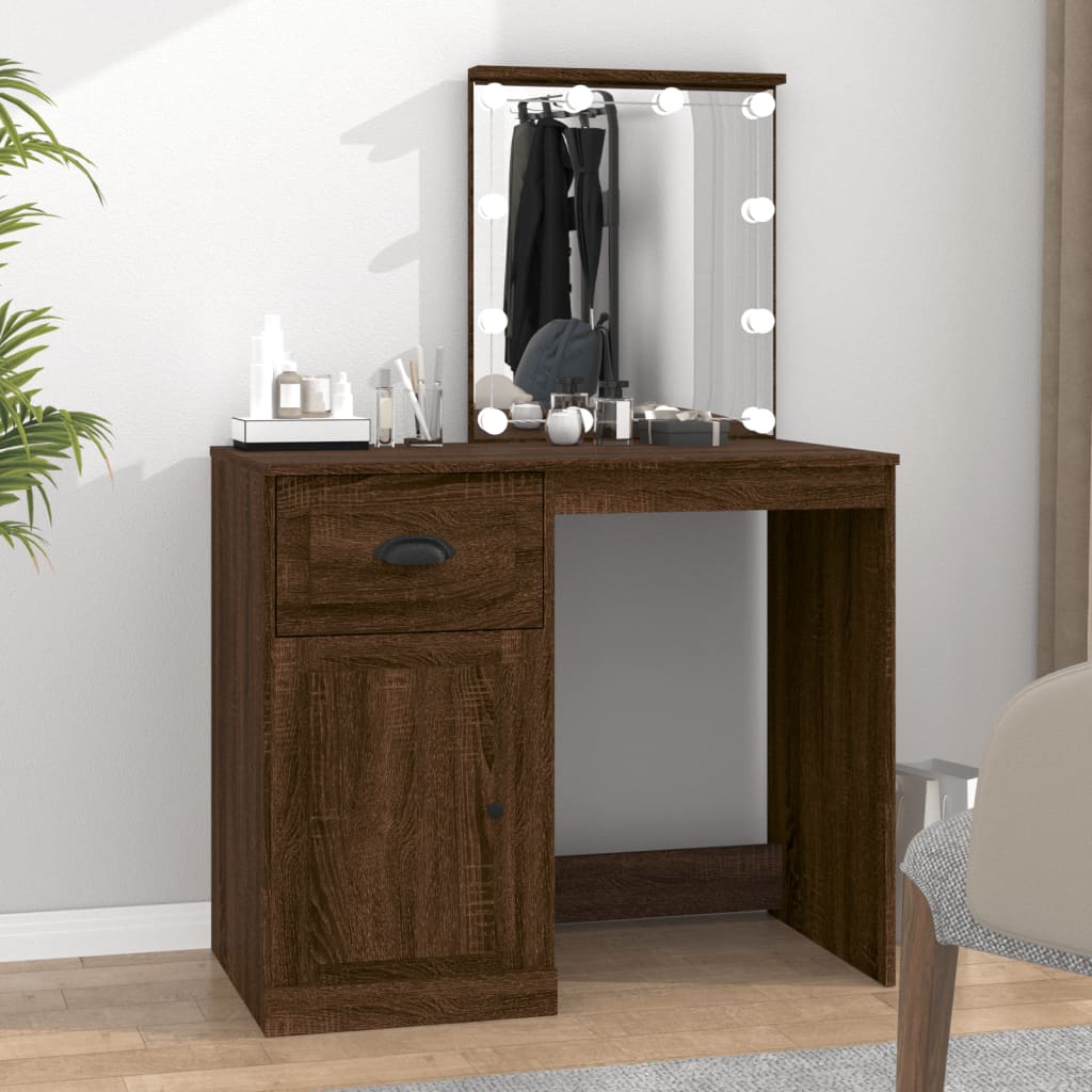 Dressing Table 90X50X132.5 Cm Engineered Wood