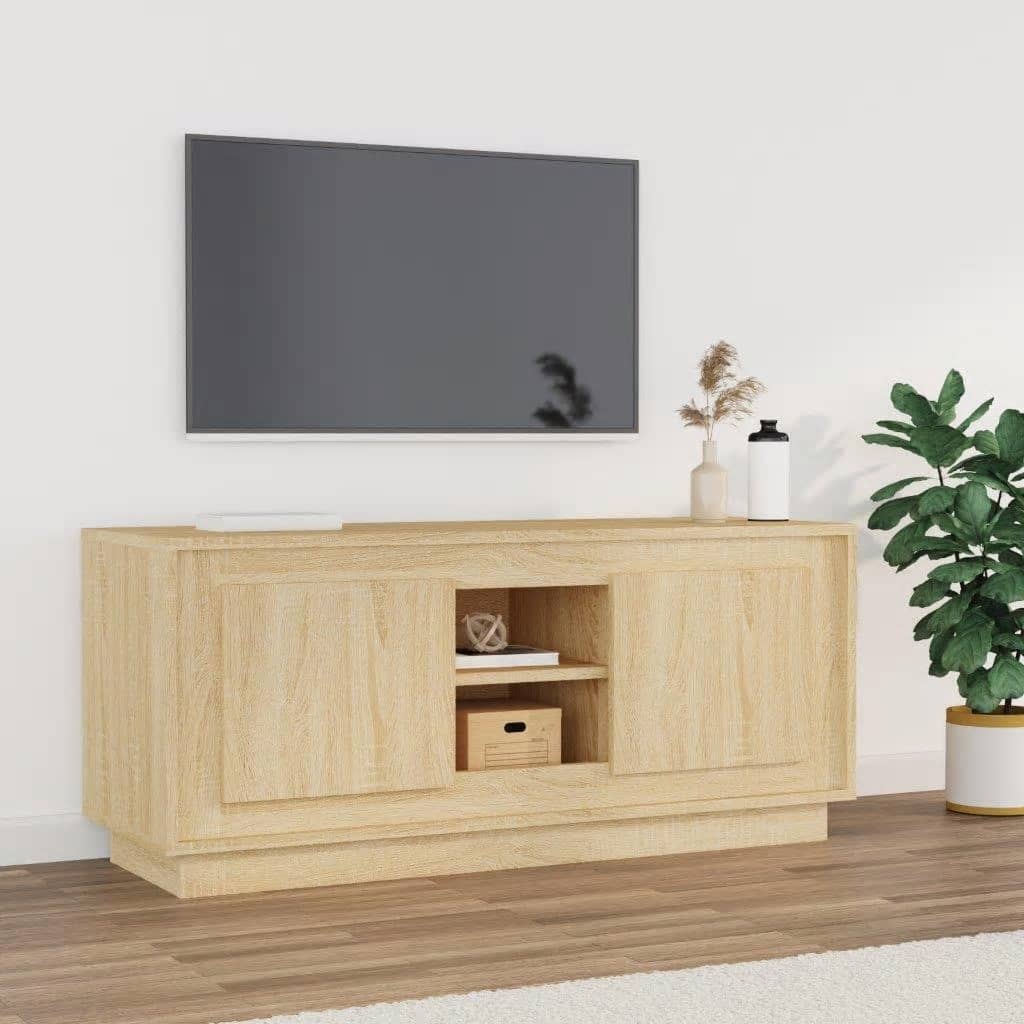 Tv Cabinet 102X35X45 Cm Engineered Wood