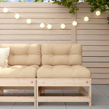 3 Piece Garden Lounge Set With Cushions Solid Wood Douglas