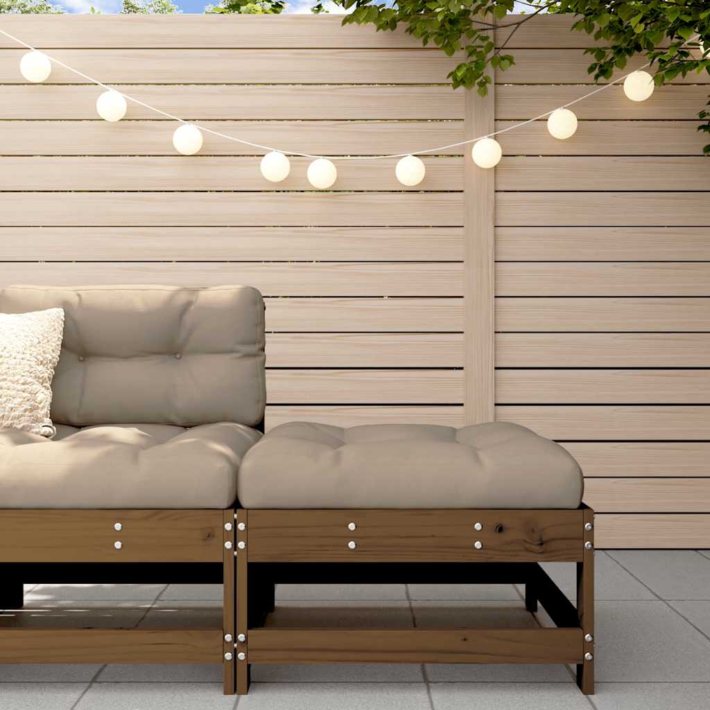 3 Piece Garden Lounge Set With Cushions Solid Wood Douglas