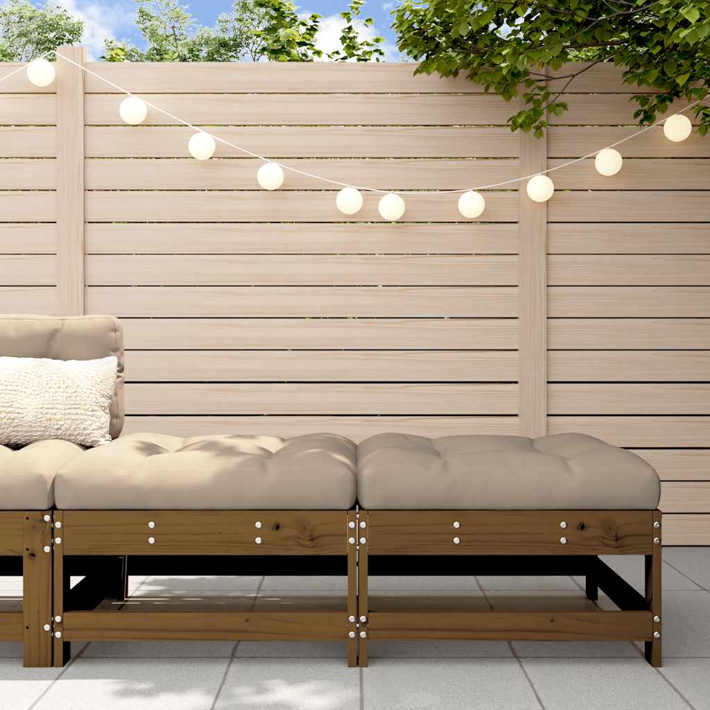 3 Piece Garden Lounge Set With Cushions Solid Wood Douglas