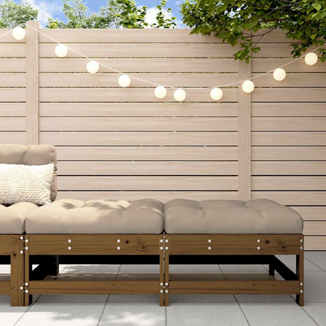 3 Piece Garden Lounge Set With Cushions Solid Wood Douglas