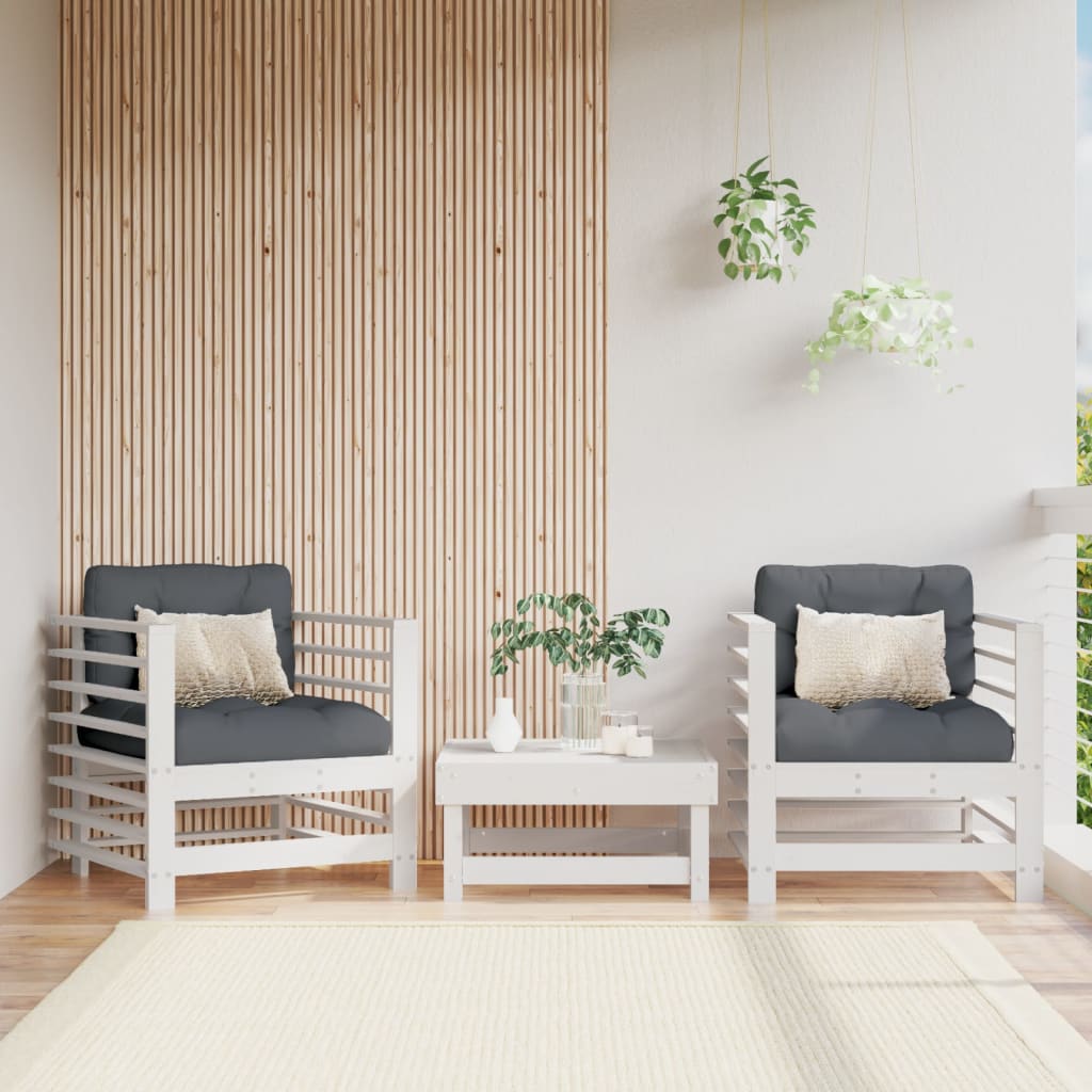 Garden S With Cushions 2 Pcs Solid Wood Douglas