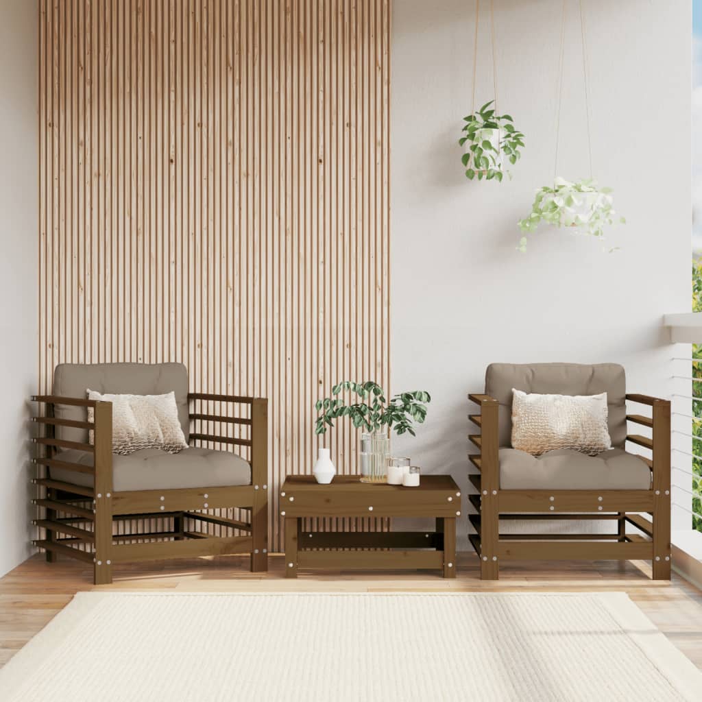 Garden S With Cushions 2 Pcs Solid Wood Douglas