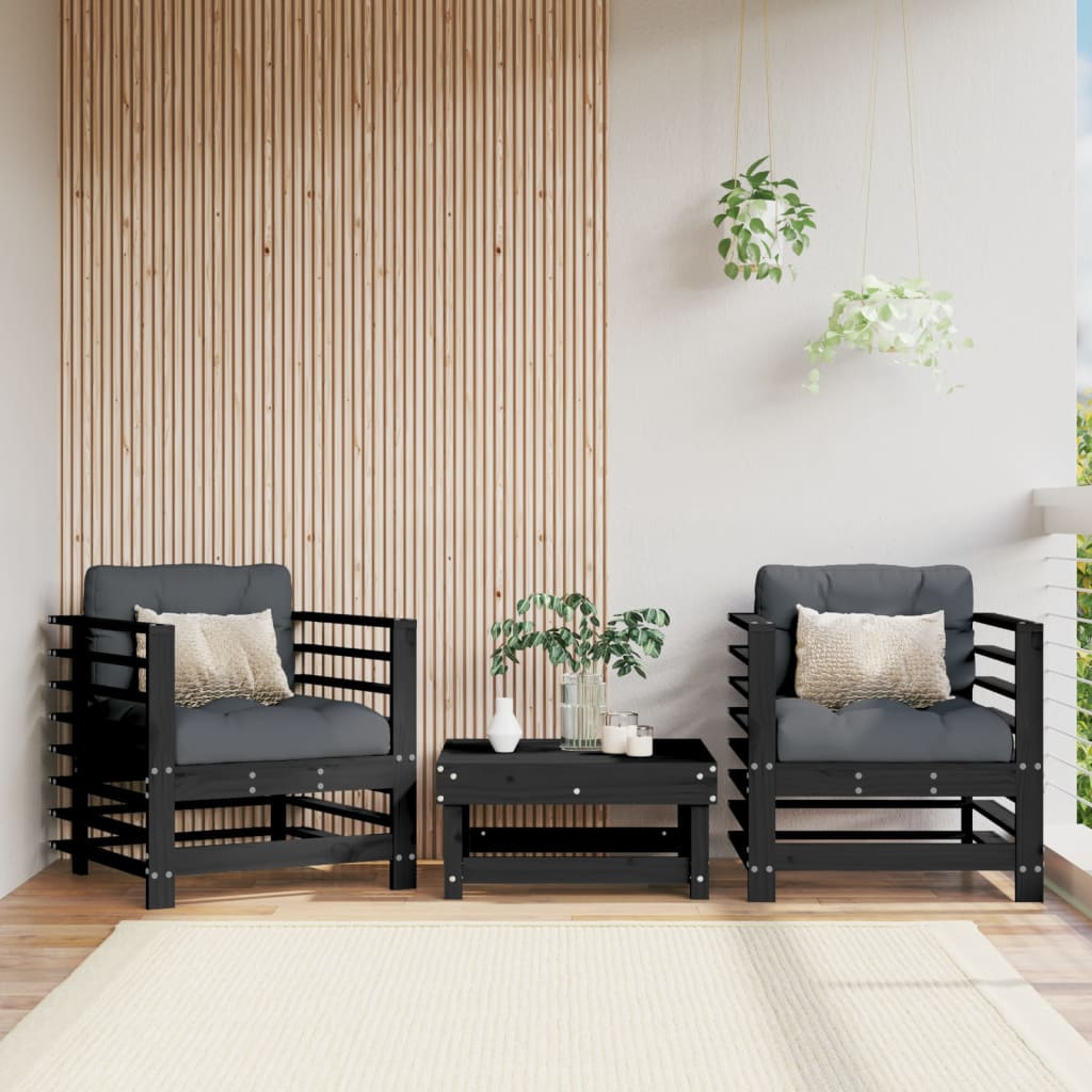 Garden S With Cushions 2 Pcs Solid Wood Douglas