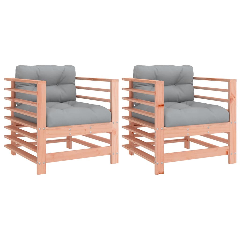 Garden S With Cushions 2 Pcs Solid Wood Douglas