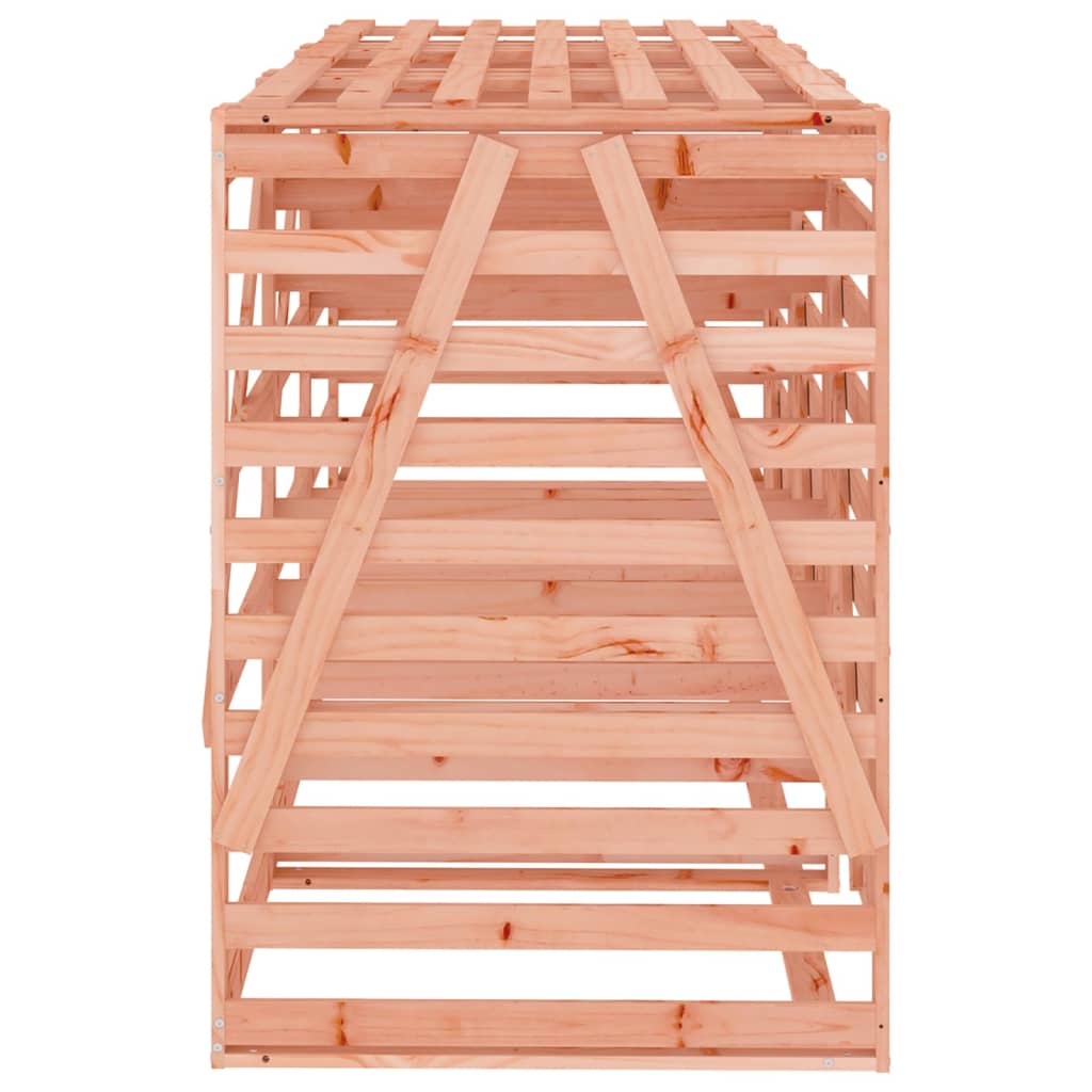 Triple Wheelie Bin Storage Solid Wood Douglas