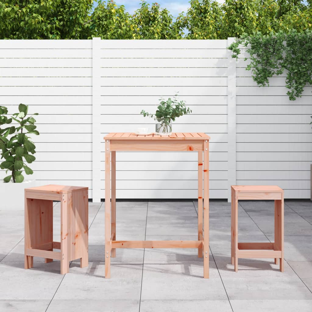 3 Piece Garden Bar Set Solid Wood Pine