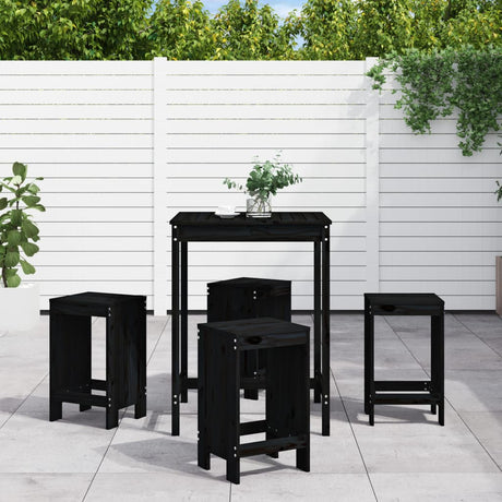 5 Piece Garden Bar Set Solid Wood Douglas