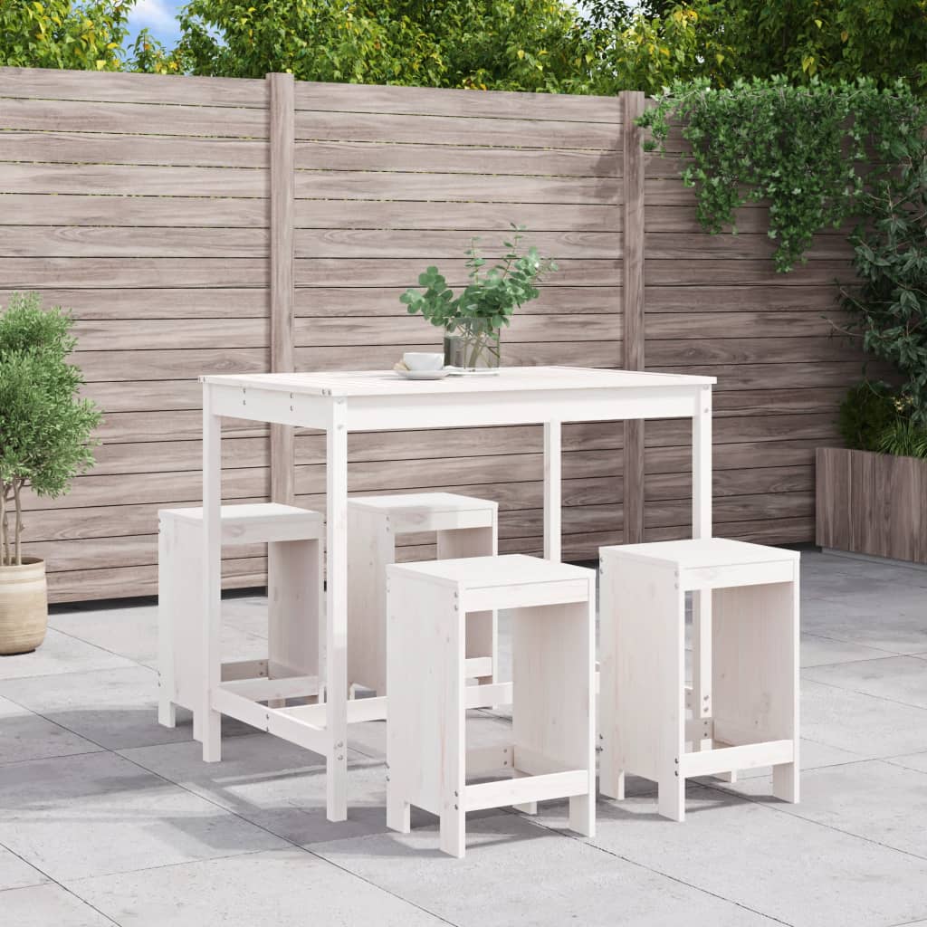 5 Piece Garden Bar Set Solid Wood Douglas