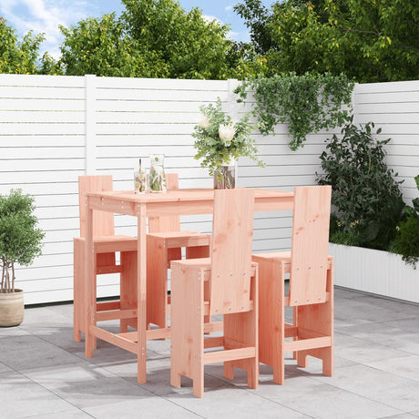 5 Piece Garden Bar Set Honey Brown Solid Wood Pine