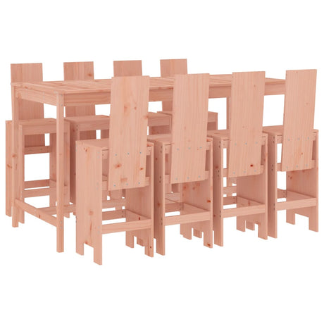 9 Piece Garden Bar Set Solid Wood Douglas