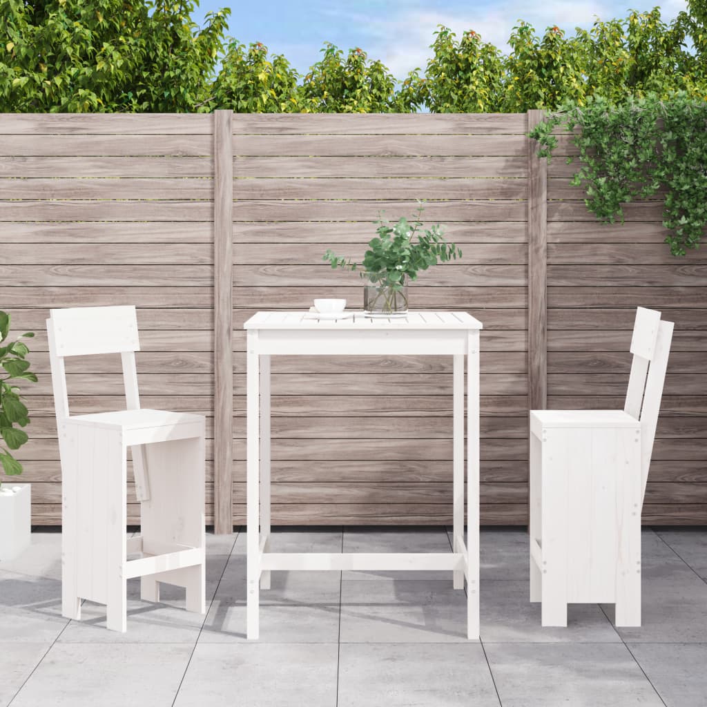3 Piece Garden Bar Set Solid Wood Pine