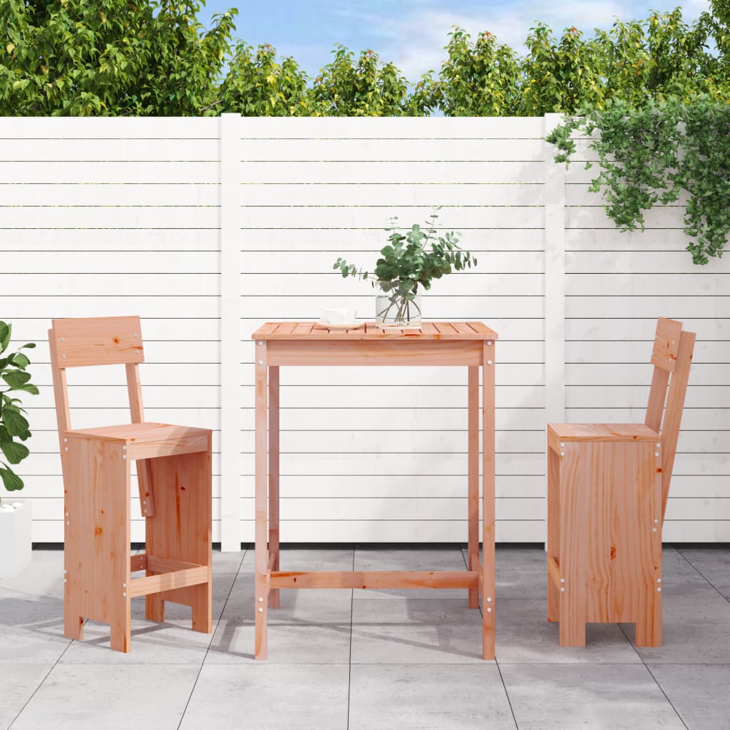 3 Piece Garden Bar Set Solid Wood Pine