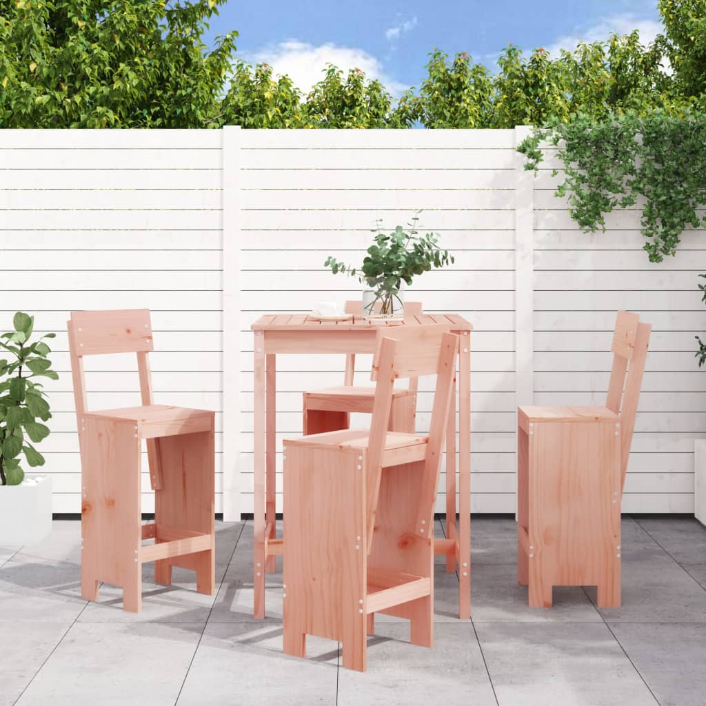 5 Piece Garden Bar Set Honey Brown Solid Wood Pine
