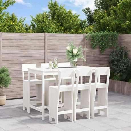 7 Piece Garden Bar Set Solid Wood Douglas