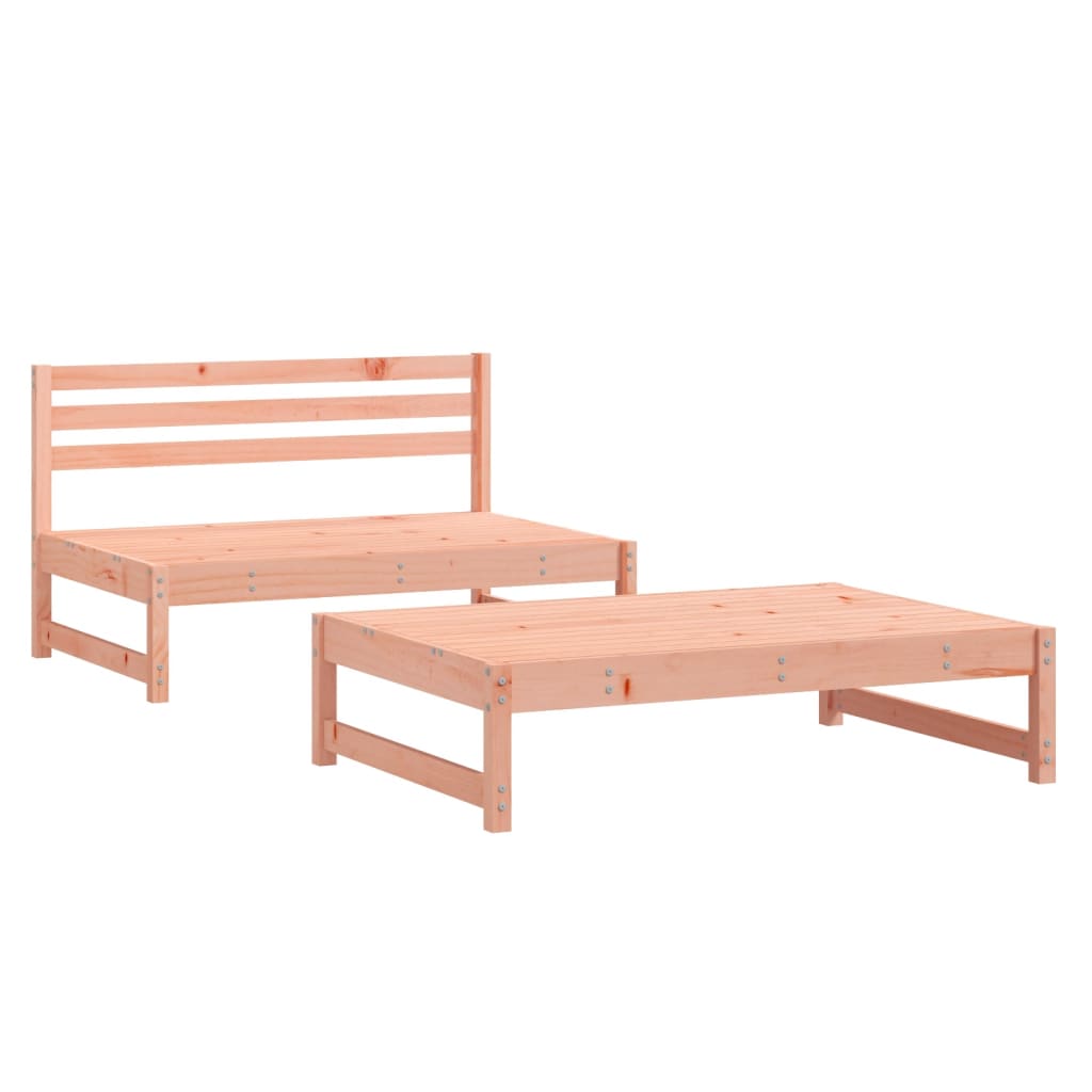 2 Piece Garden Lounge Set Solid Wood Douglas