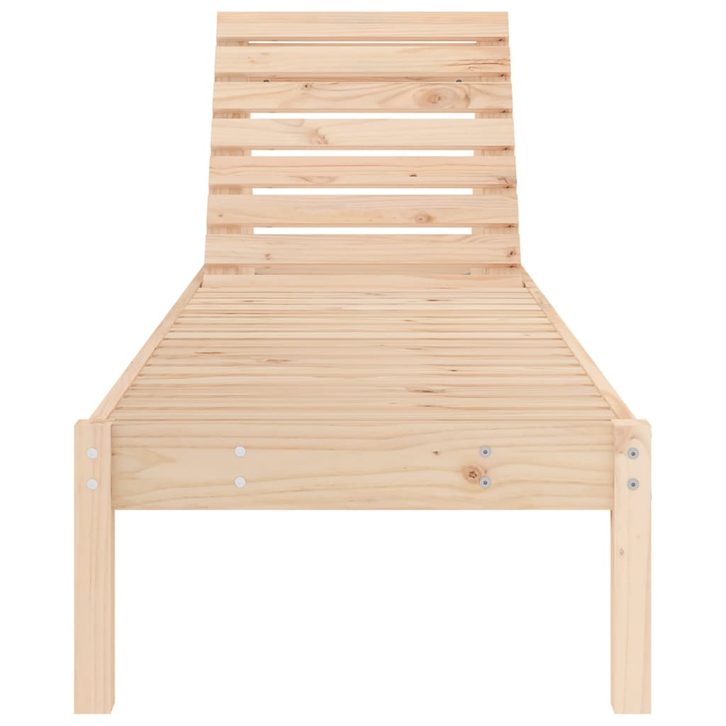 Sun Lounger 199.5X60X74 Cm Solid Wood Pine