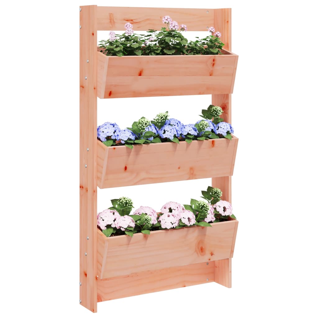 Wall Planter 3-Tier 60X18.5X110 Cm White Solid Wood Pine