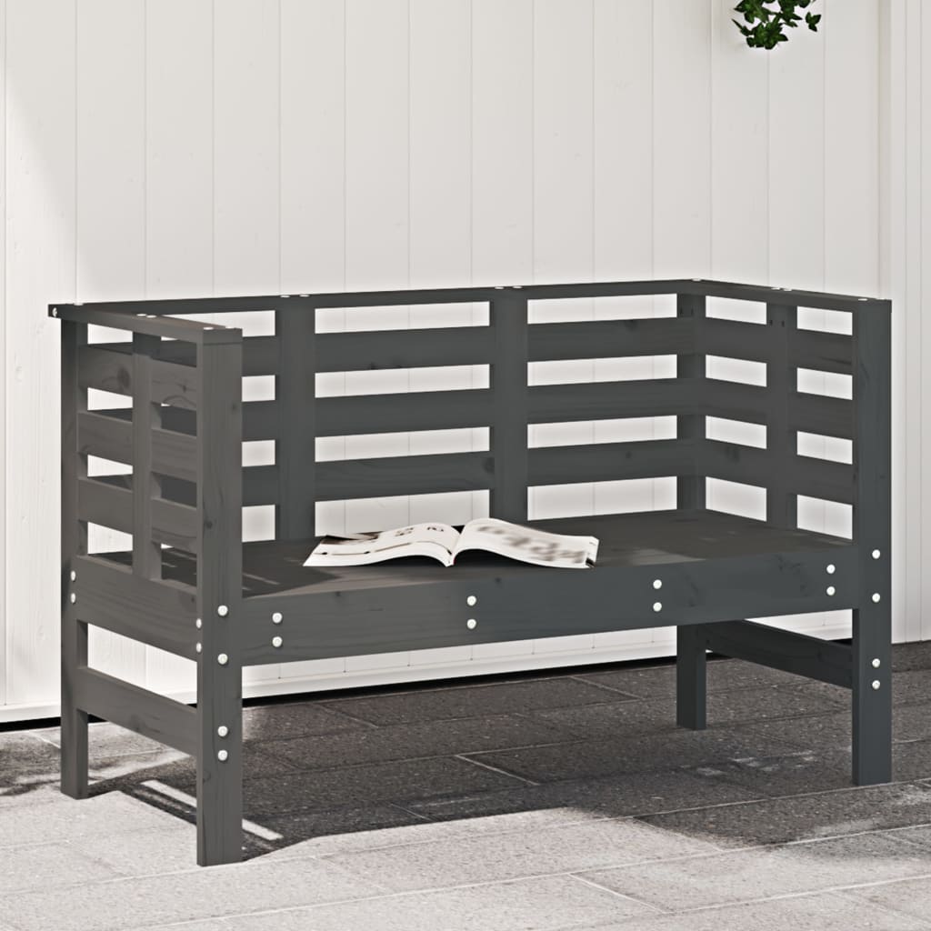 Garden Bench White 111.5X53X71 Cm Solid Wood Pine