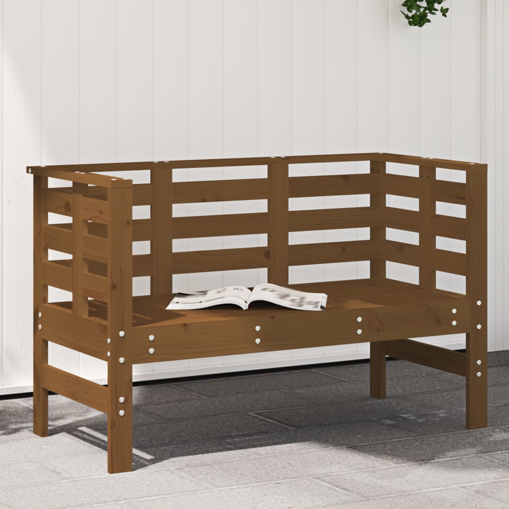Garden Bench White 111.5X53X71 Cm Solid Wood Pine