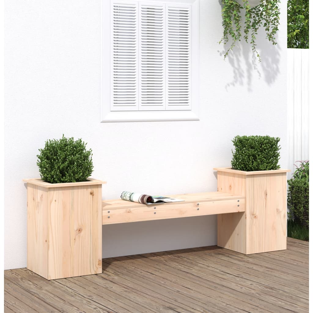 Planter Bench 184.5X39.5X56.5 Cm Solid Wood Pine
