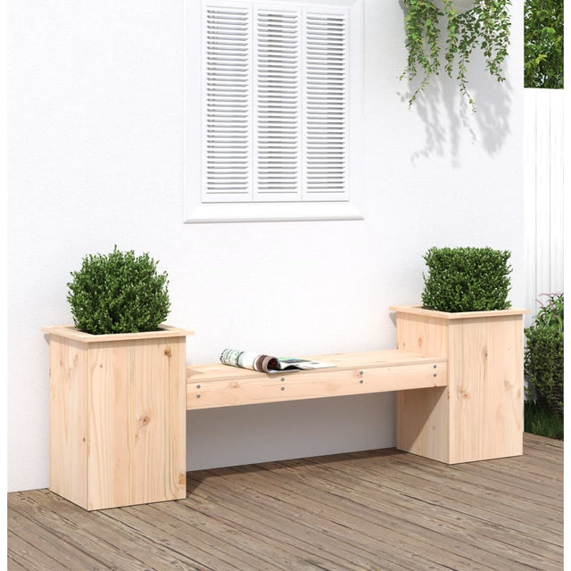 Planter Bench 184.5X39.5X56.5 Cm Solid Wood Pine