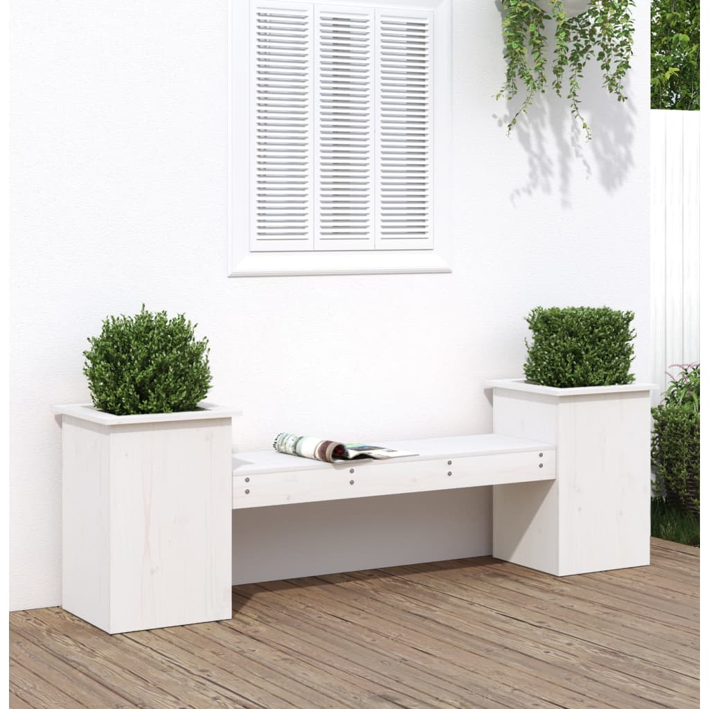 Planter Bench 184.5X39.5X56.5 Cm Solid Wood Pine