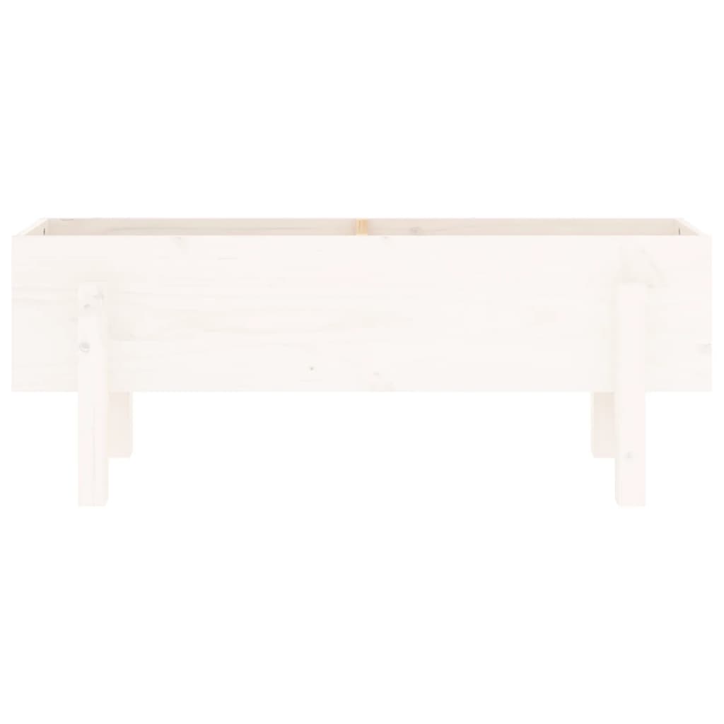 Garden Raised Bed White Solid Wood Pine