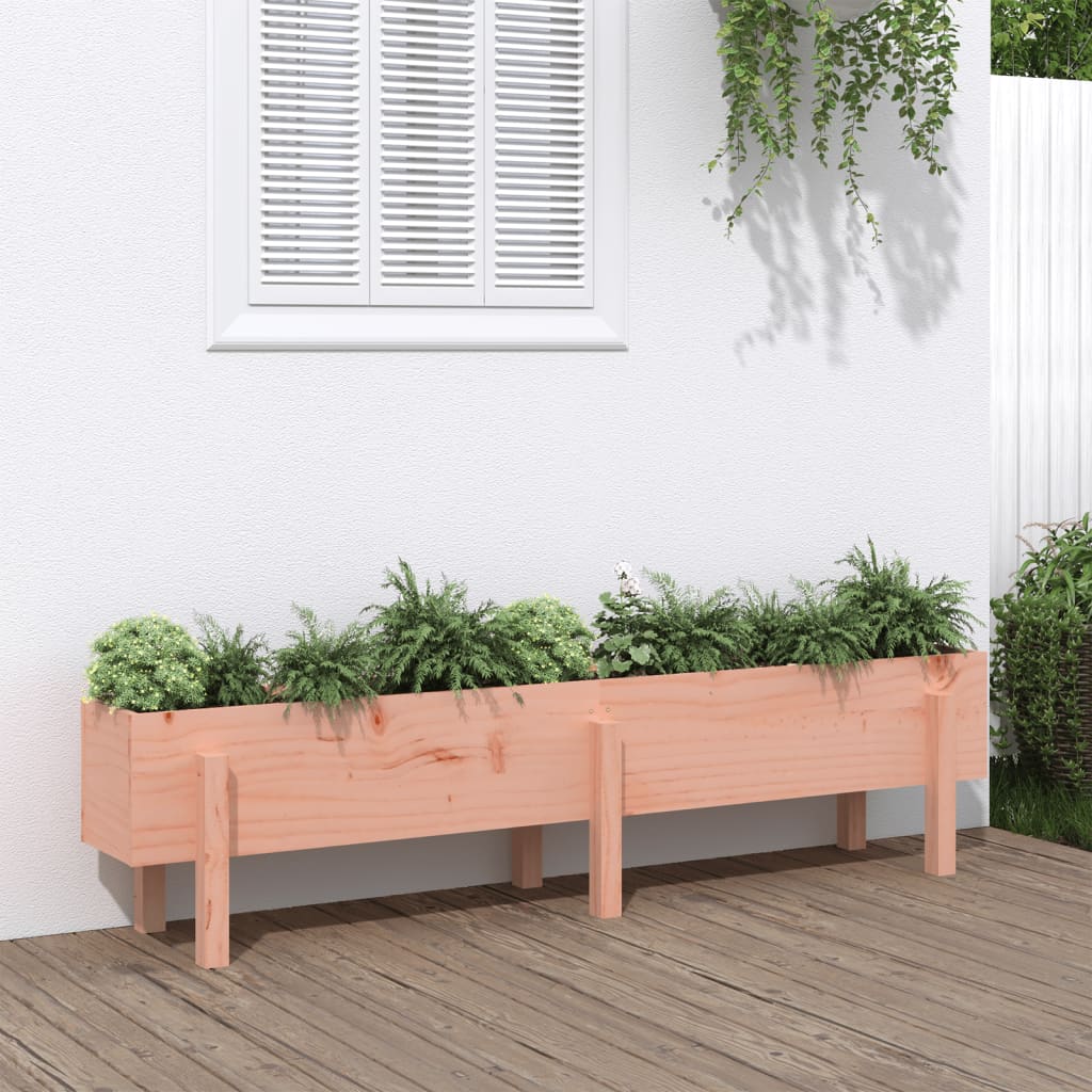 Garden Raised Bed White Solid Wood Pine