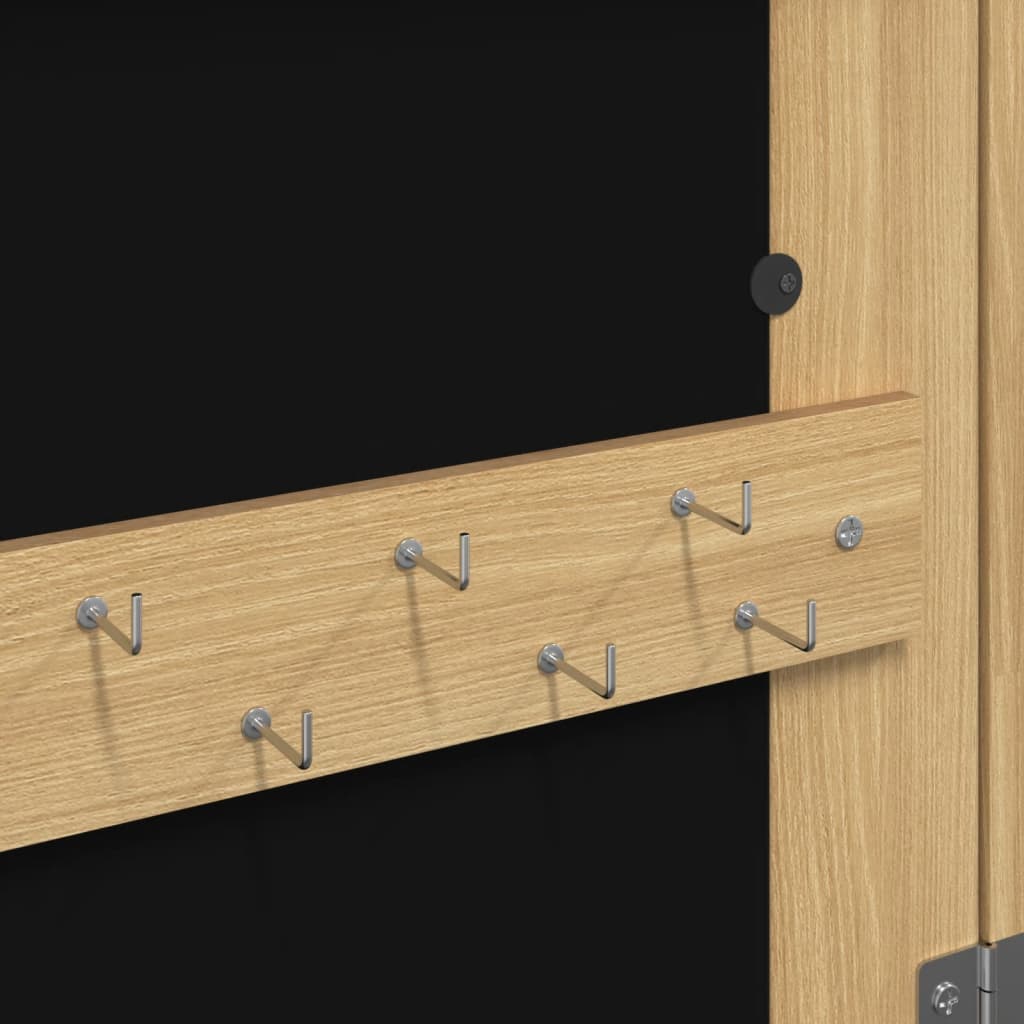 Mirror Jewellery Cabinet Wall Mounted 37.5X10X90 Cm