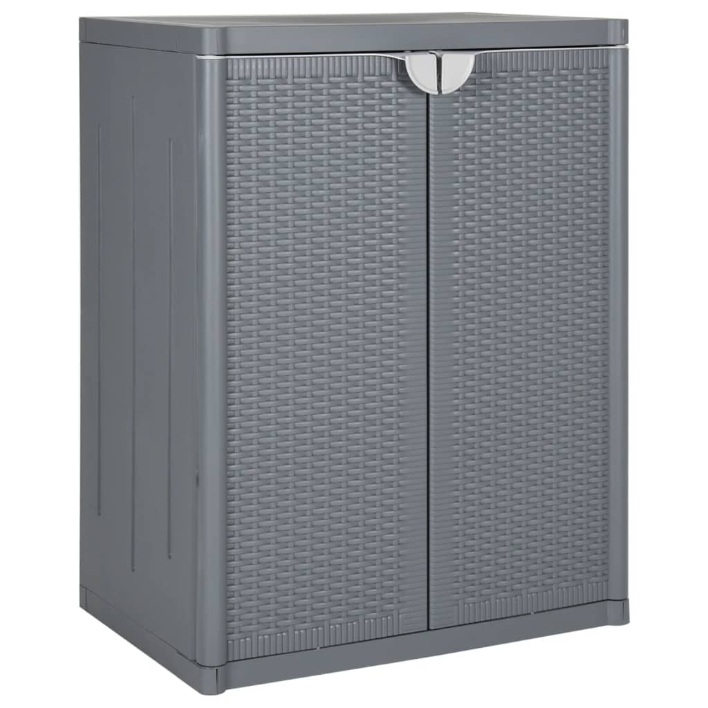 Garden Storage Cabinet 65X45X172 Cm Pp Rattan