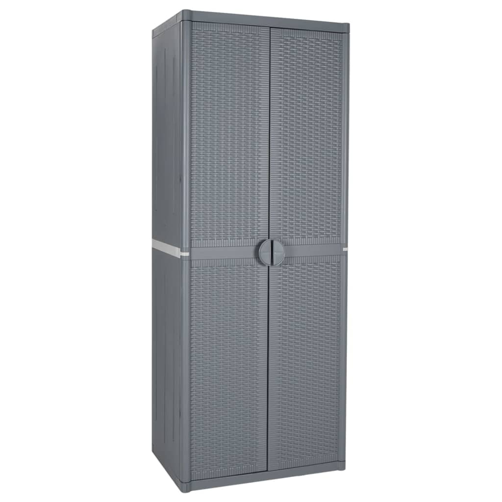 Garden Storage Cabinet 65X45X172 Cm Pp Rattan