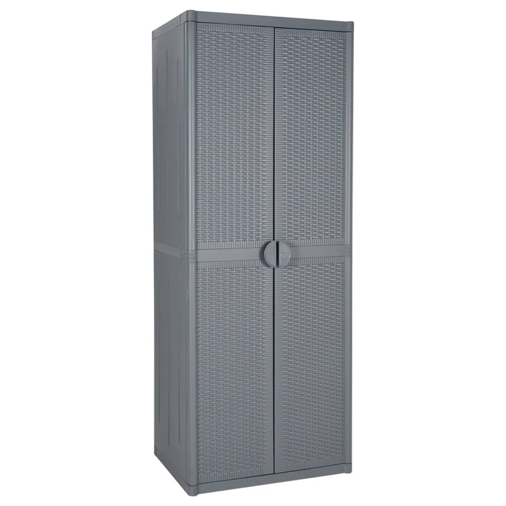 Garden Storage Cabinet 65X45X172 Cm Pp Rattan