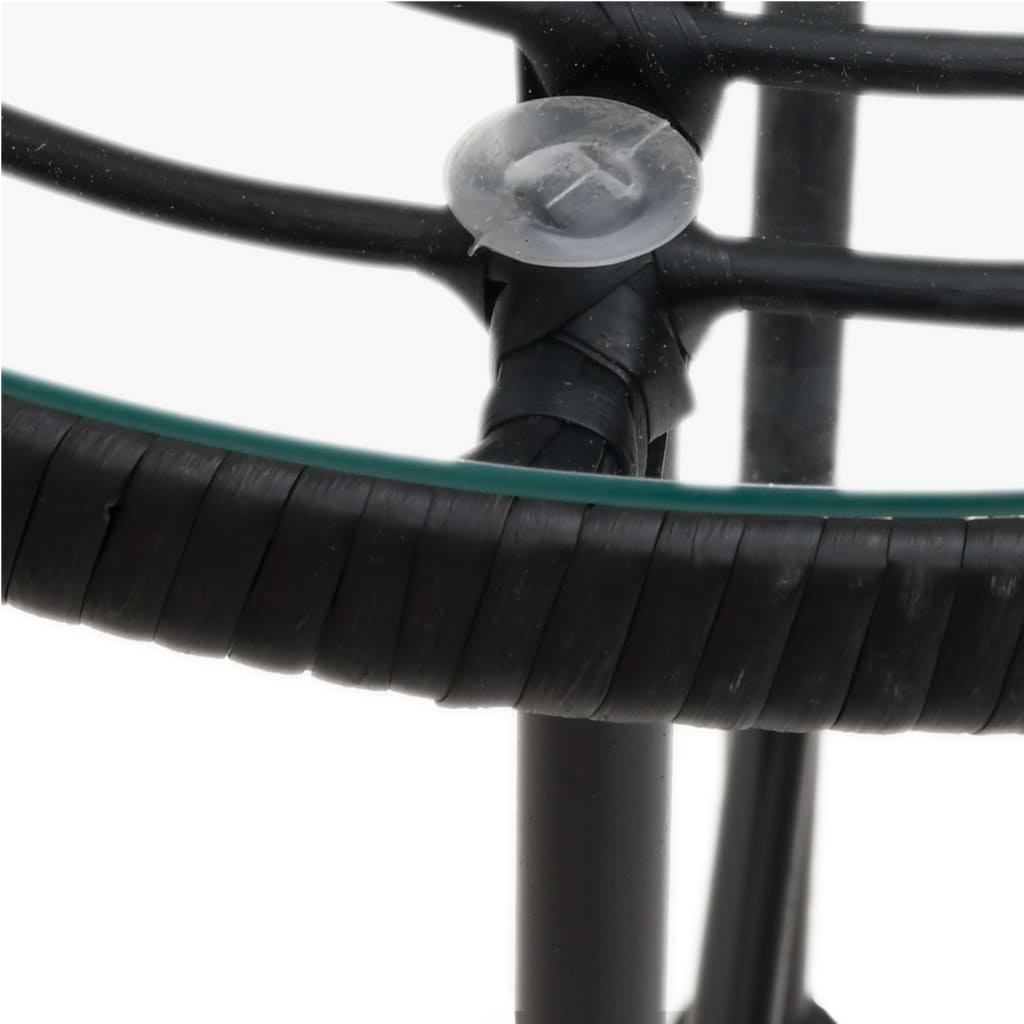 3 Piece Garden Dining Set Poly Rattan